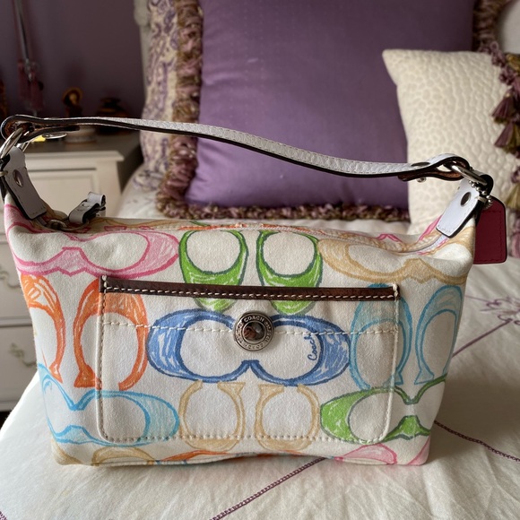 Rainbow Scribble coach mini bag - Picture 1 of 7